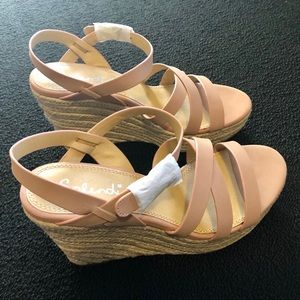 NIB Splendid Billie Dark Blush Wedge Sandals Sz 9